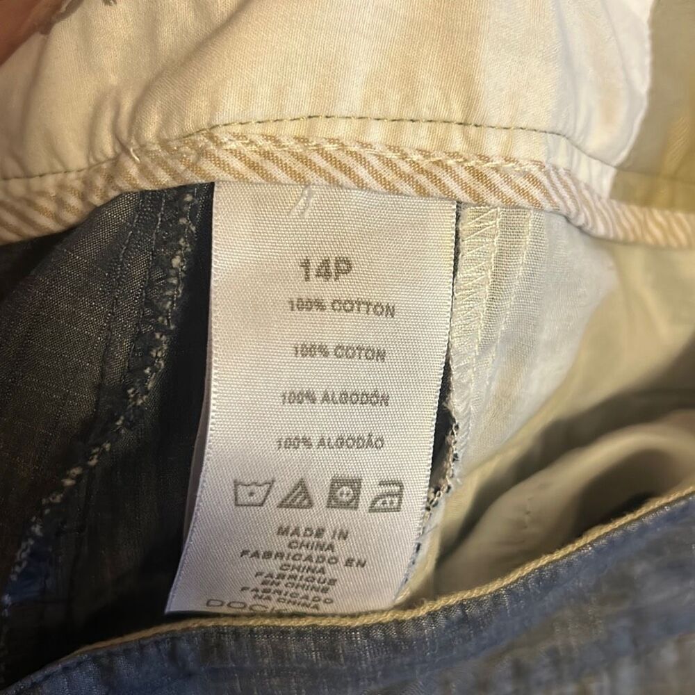 Chico's Women's Blue Chambray Capri Crop Pants Casual Summer - Picture 5 of 6